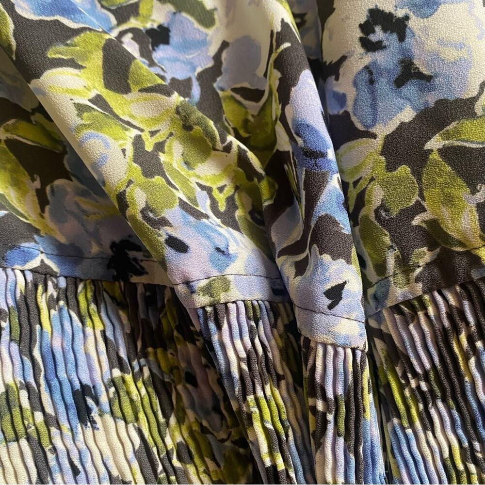 NWT J Jill Granite Water Floral Bloom Accordion Pleated Dress - Picture 4 of 9